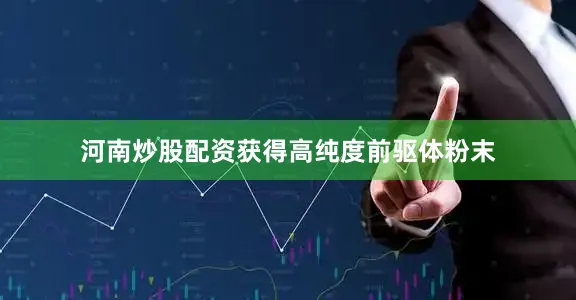 河南炒股配资获得高纯度前驱体粉末